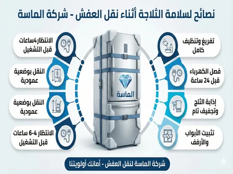 نصائح لسلامة الثلاجة أثناء نقل العفش